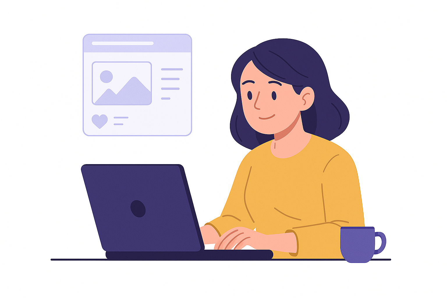 Persona creando contenido para redes sociales